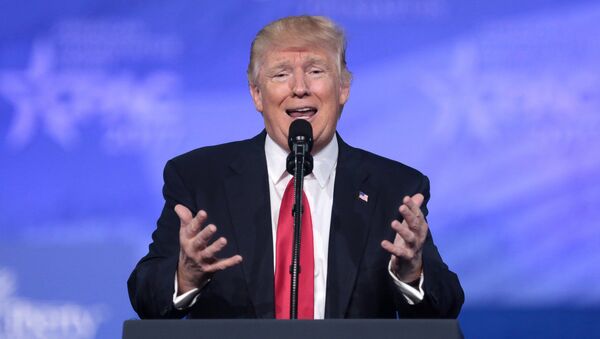 Президент США Дональд Трамп во время выступления на Конференции Консервативного Политического Действия (CPAC) /2017 год/. Нэшнл-Харборе, штат Мэриленд, США - Sputnik Արմենիա