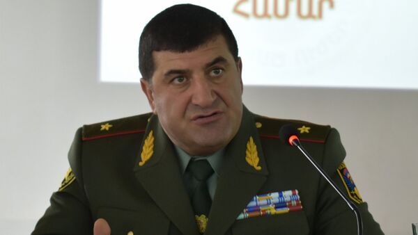 Командующий армяно-российской объединенной группировкой войск, генерал-майор Тигран Парванян - Sputnik Армения