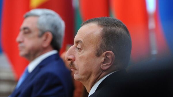 Президенты Армении и Азербайджана Серж Саргсян и Ильхам Алиев - Sputnik Արմենիա