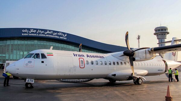Самолет ATR 72 авиакомпании Iran Aseman Airlines в Международном аэропорту Решта, Иран - Sputnik Армения