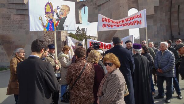 Акция протеста в Вагаршапате - Sputnik Արմենիա