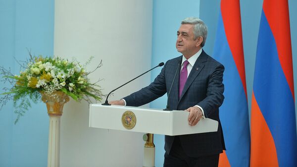 Президент Серж Саргсян наградил отличившихся женщин (7 марта 2018). Ереван - Sputnik Արմենիա
