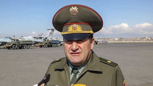 Командующий армяно-российской объединенной группировкой войск, генерал-майор Тигран Парванян - Sputnik Армения
