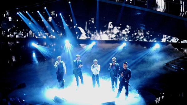 Выступление группы Take That на 61-ом песенном конкурсе Сан Ремо (18 февраля 2011). Италия - Sputnik Արմենիա