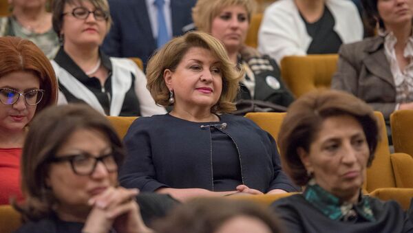 Первая леди Армении Рита Саргсян на последнем вечере в рамках проекта Дипломатические ноты в Посольстве РФ в Армении (5 апреля 2018). Ереван - Sputnik Армения