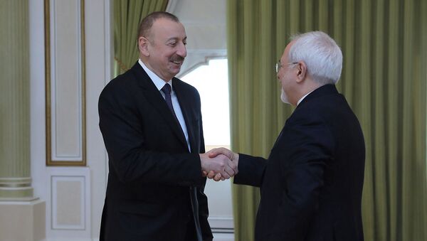 Встреча главы МИД Ирана Джавада Зарифа с Президентом Азербайджана Ильхамом Алиевым - Sputnik Արմենիա