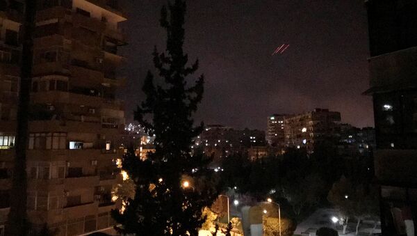 Зенитный огонь над Дамаском (14 апреля 2018). Сирия - Sputnik Արմենիա