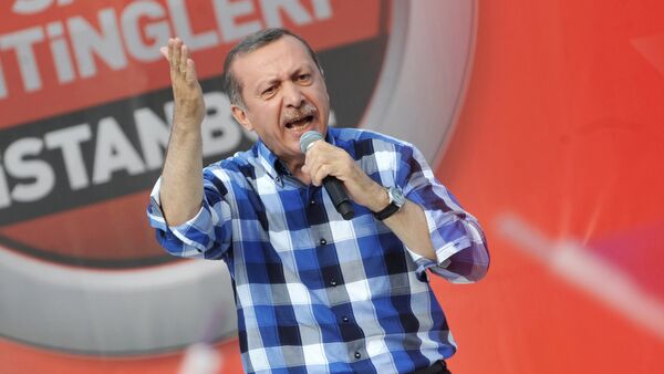 Выступление Реджепа Тайипа Эрдогана перед сторонниками во время митинга (16 июня 2013). Стамбул, Турция - Sputnik Արմենիա