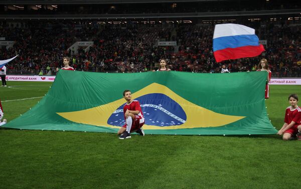 “Лужники” с честью выдержали товарищеский матч между сборными России и Бразилии - Sputnik Армения