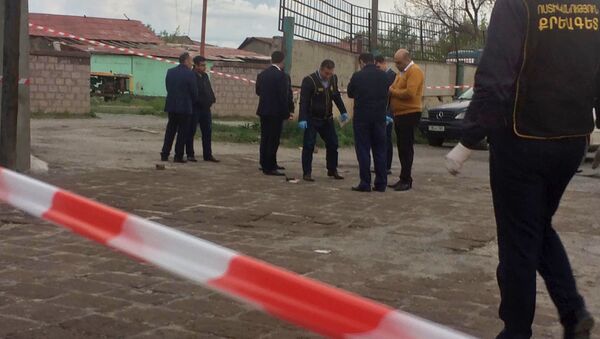 Сотрудники полиции на месте преступления, Гюмри - Sputnik Արմենիա