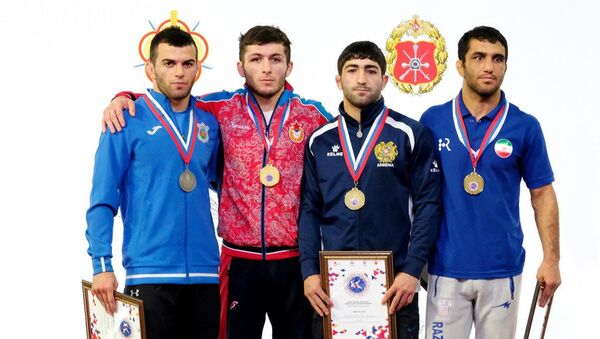Спортсмены ВС РА приняли участие в 33-м чемпионате мира по греко-римской борьбе среди военослужаших в Москве - Sputnik Армения