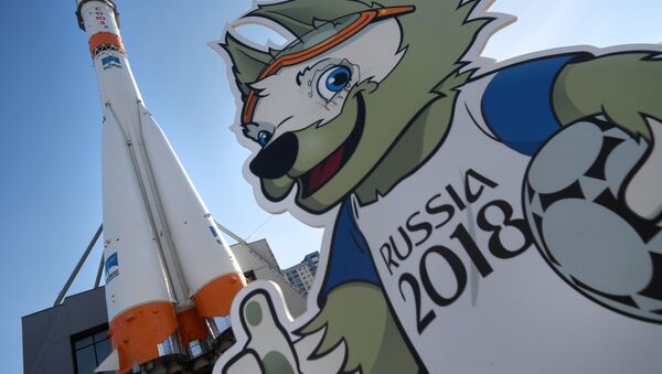 Фигура талисмана чемпионата мира по футболу 2018 в России волка Забиваки - Sputnik Армения