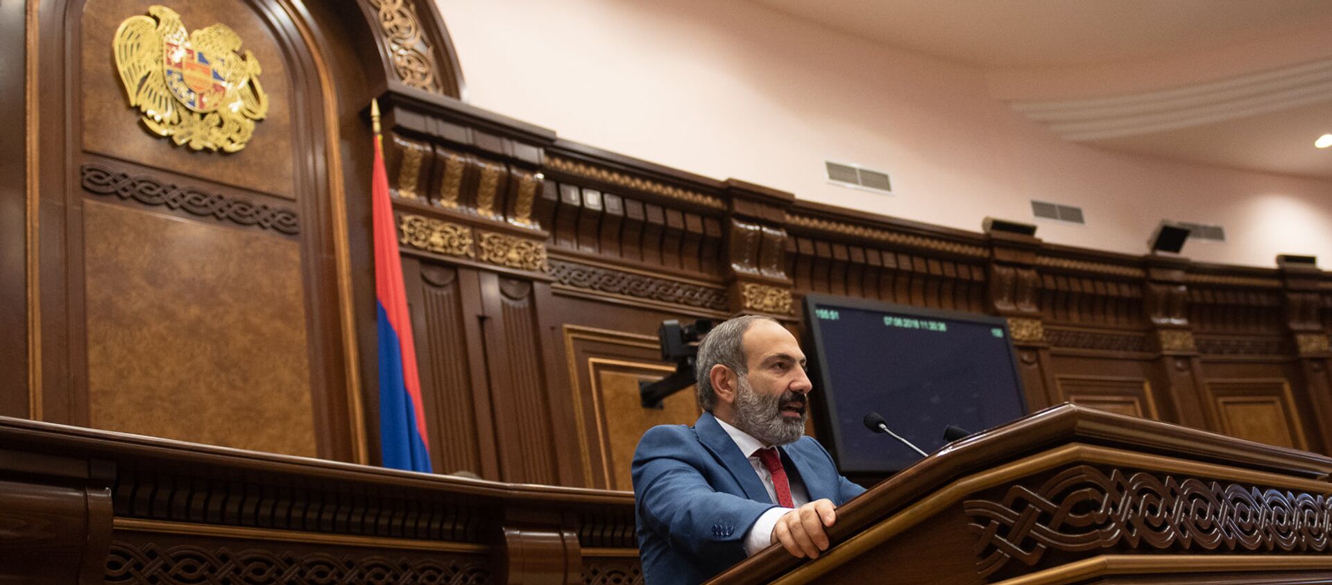 Премьер-министр Армении Никол Пашинян в Парламенте (7 июня 2018). Еревaн - Sputnik Արմենիա, 1920, 14.04.2021