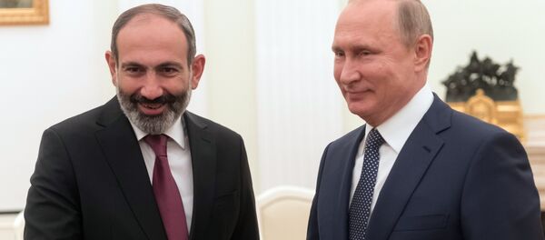 Встреча премьер-министра Армении Никола Пашиняна и Президента России Владимира Путина (13 июня 2018). Москвa - Sputnik Արմենիա