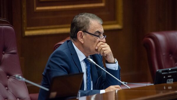 Спикер Парламента Ара Баблоян на внеочередном заседании НС (19 июня). Еревaн - Sputnik Армения