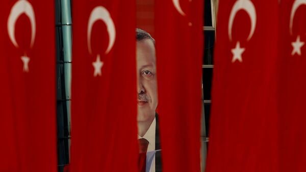 Портрет президента Турции Реджепа Эрдогана - Sputnik Армения