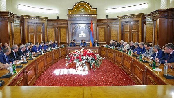 Премьер-министр Армении Никол Пашинян принял предпринимателей из России (25 июня 2018). Еревaн - Sputnik Армения