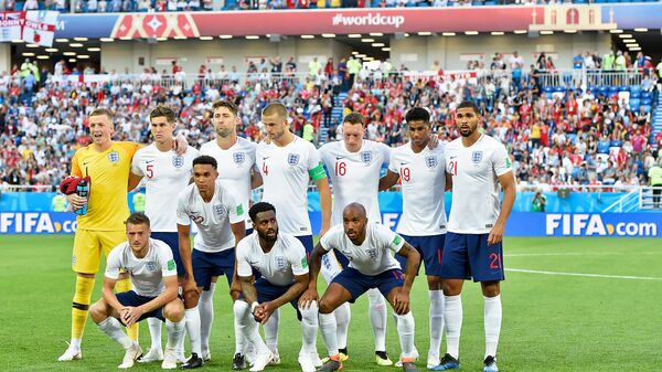 Сборная Англии на матче Англия - Бельгия (28 июня 2018). Калининград - Sputnik Армения