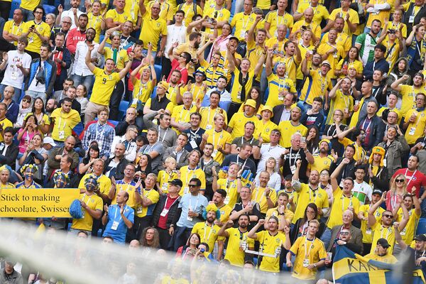 Футбольный матч между сборными Швеции и Швейцарии (3 июля 2018). Санкт-Петербург - Sputnik Армения
