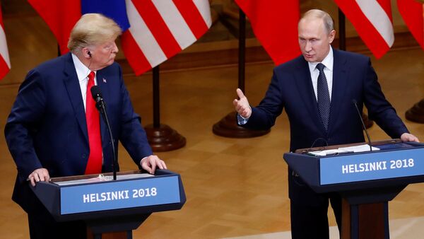 Совместная пресс-конференция президентов России и США Владимира Путина и Дональда Трампа (16 июля 2018). Хельсинки - Sputnik Армения