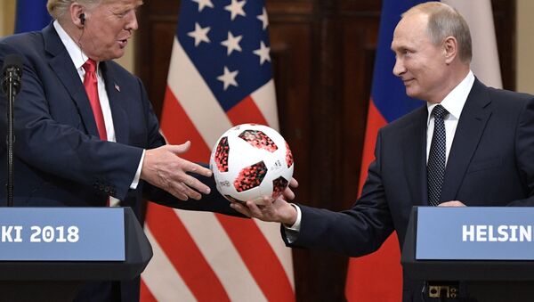 Совместная пресс-конференция президентов России и США Владимира Путина и Дональда Трампа (16 июля 2018). Хельсинки - Sputnik Արմենիա