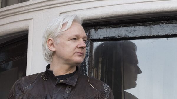 Сооснователь WikiLeaks Джулиан Ассанж на балконе здания посольства Эквадора в Лондоне (19 мая 2017). Великобритания - Sputnik Արմենիա