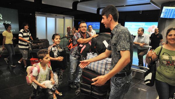 Сирийские армяне в аэропорту Звартноц - Sputnik Արմենիա
