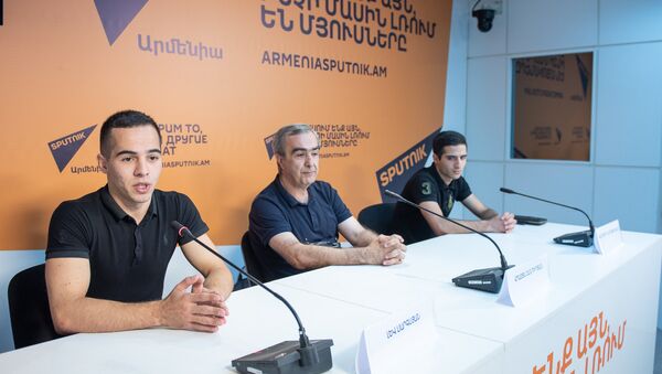 Пресс-конференция Армянские спортсмены на пьедестале почета в Шотландии - Sputnik Արմենիա