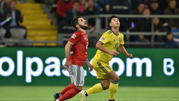 Матч между сборными Грузии и Казахстана в рамках Лиги наций УЕФА - Sputnik Армения