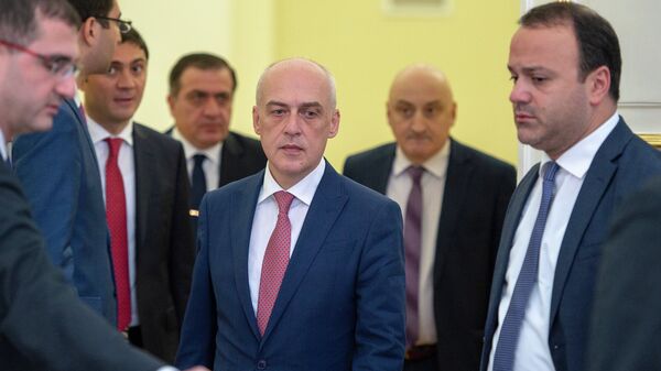 Министр иностранных дел Грузии Давид Залкалиани во время официального визита в Армению (10 сентября 2018). Еревaн - Sputnik Արմենիա
