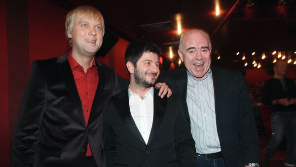 Актеры Сергей Светлаков, Михаил Галустян и Валерий Магдьяш (слева направо) - Sputnik Армения
