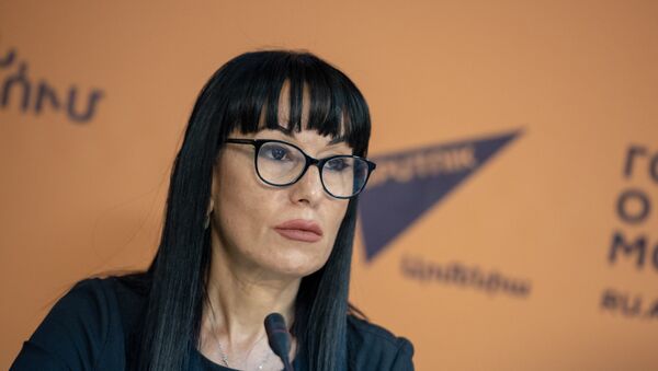 Наира Зограбян на пресс-конференции (15 сентября 2018). Еревaн - Sputnik Արմենիա