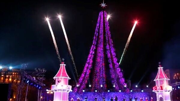 Главная елка страны засияла праздничными огнями - Sputnik Армения