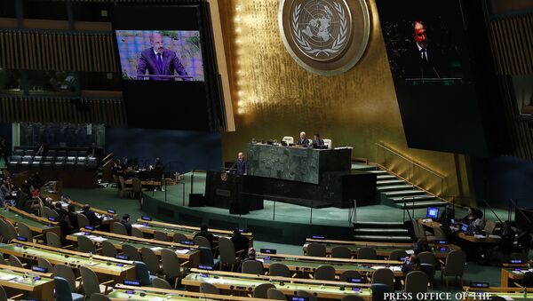 Выступление премьер-министра Армении Никола Пашиняна на Генеральной ассамблее ООН (25 сентября 2018). Нью-Йорк - Sputnik Армения