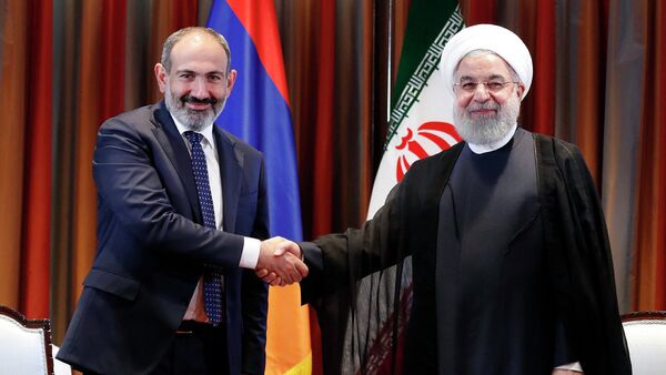 Премьер-министр Никол Пашинян встретился с президентом Ирана Хасаном Роухани (25 сентября 2018). Нью-Йорк - Sputnik Армения