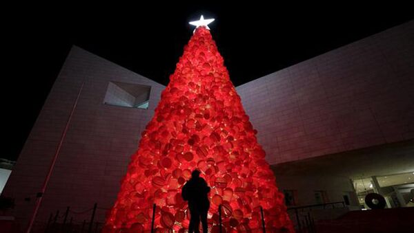 Новогодняя елка в мексиканском городе Монтерей - Sputnik Արմենիա