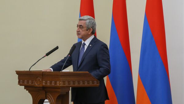 Президент Армении Серж Саргсян - Sputnik Արմենիա