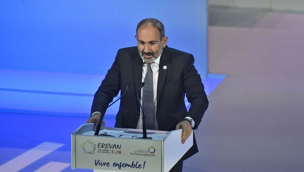 Речь премьер-министра Никола Пашиняна на XVII саммите глав государств и правительств стран участниц Франкофонии (11 октября 2018). Еревaн - Sputnik Армения