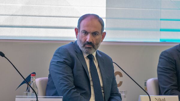 Врио премьер-министра Армении Никол Пашинян на международном форуме Евразийская неделя (22 октября 2018). Еревaн - Sputnik Армения