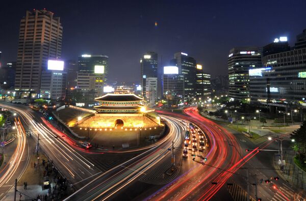 Дороги ночного Сеула, Южная Корея - Sputnik Армения