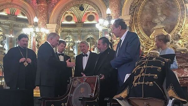 Торжественная церемония передачи послу России во Франции А.Мешкову реликвий российского императора Александра II - Sputnik Армения