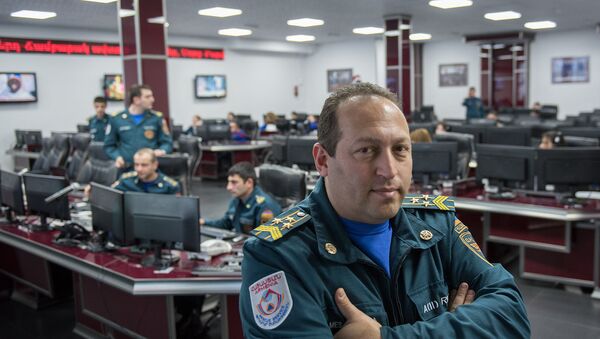 Начальник Центра кризисного управления МТУЧС Ованес Хангелдян - Sputnik Արմենիա