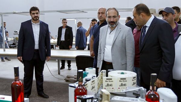 Премьер-министр Никол Пашинян посетил иджеванский винно-коньячный завод (11 августа 2018). Иджеван - Sputnik Արմենիա