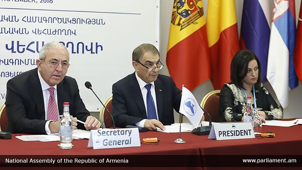 52-я пленарная сессия ПАЧЭС под председательством Ара Баблояна (26 ноября 2018). Еревaн - Sputnik Армения