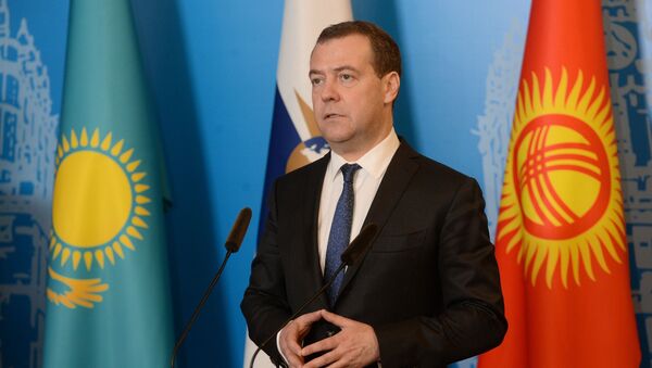 Премьер-министр РФ Д. Медведев на Евразийском межправительственном совете в Минске - Sputnik Армения