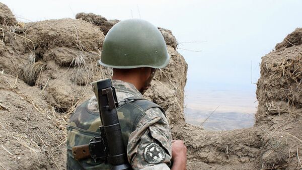 армия оборона Карабах граница военнослужащий НКР - Sputnik Արմենիա