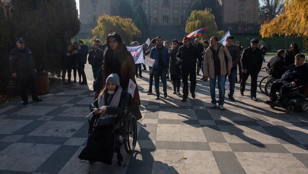 Акция посвященная международному дню людей с инвалидностью (3 декабря 2018). Еревaн - Sputnik Армения