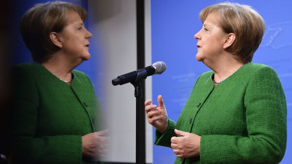 Канцлер Германии Ангела Меркель во время саммита ЕС в Брюсселе - Sputnik Արմենիա