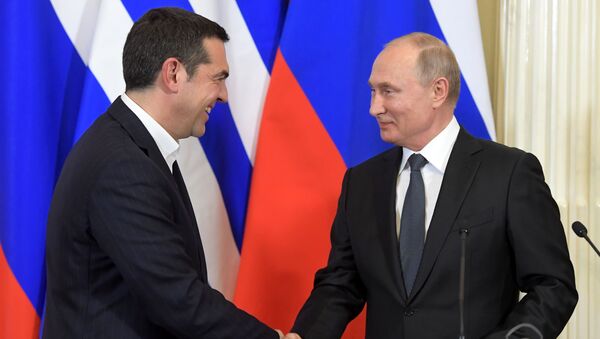 Встреча президента РФ В. Путина с премьер-министром Греции А. Ципрасом - Sputnik Армения
