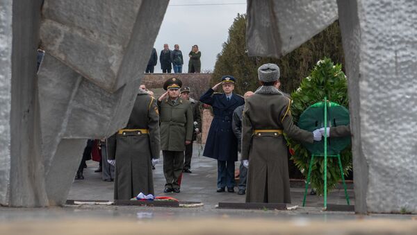 Церемония памяти сербских летчиков, разбившихся после Спитакского землетрясения - Sputnik Արմենիա